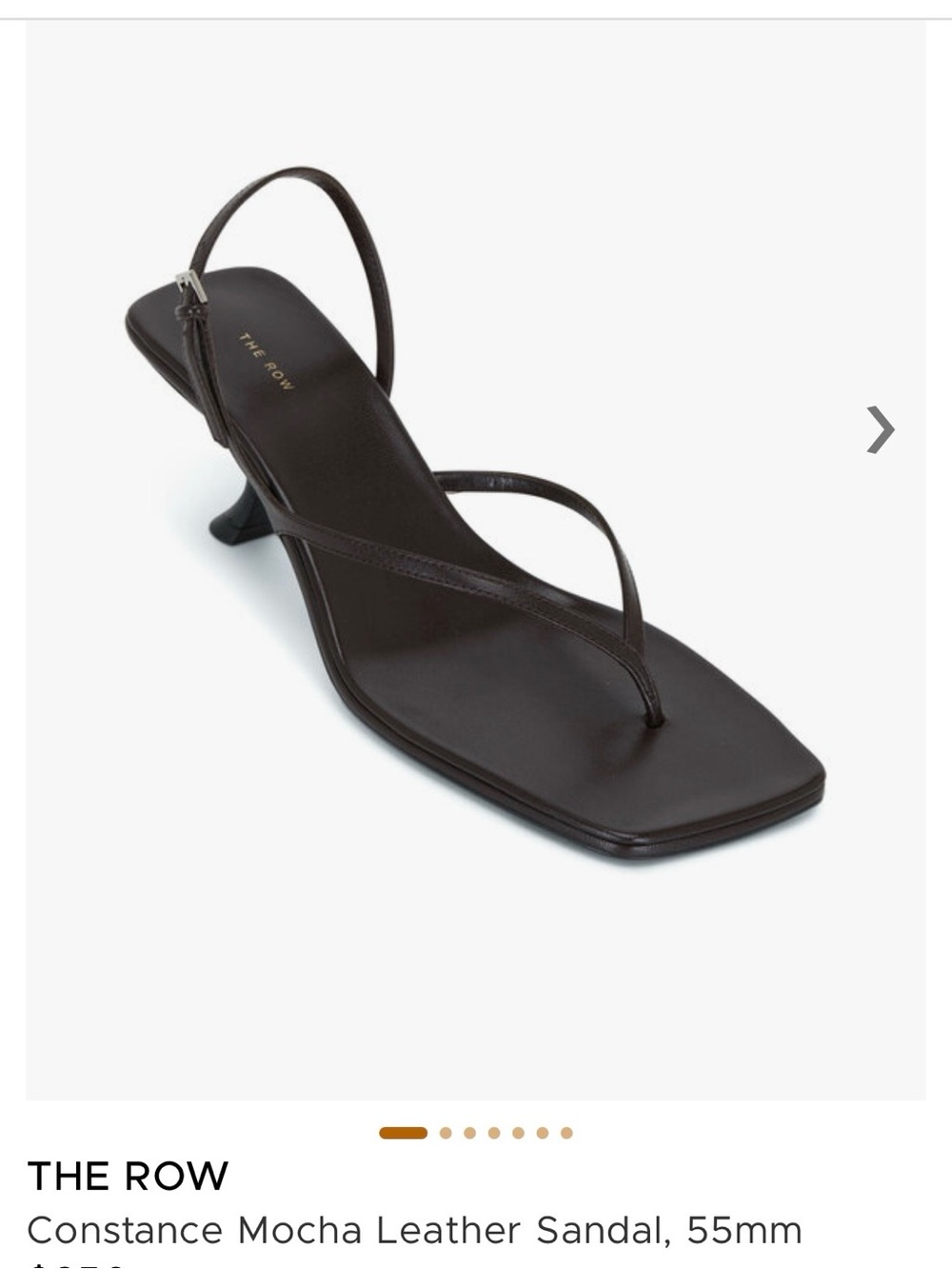 The Row Brown Leather Strappy Kitten Heel Sandals Constance